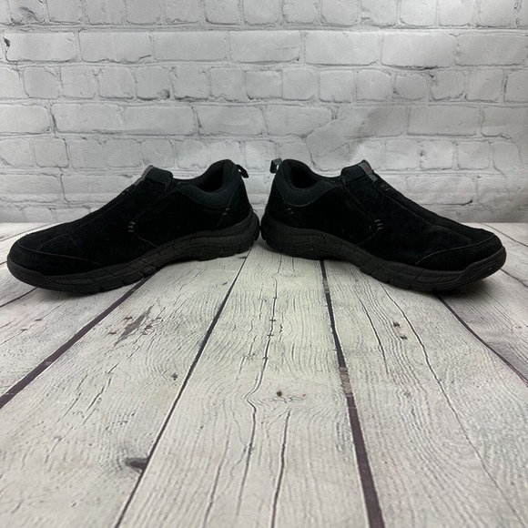 Skechers Rig‎ Mountain Top Black Suede Mens 14 Leather Walking Hiking Loafers - Picture 7 of 9